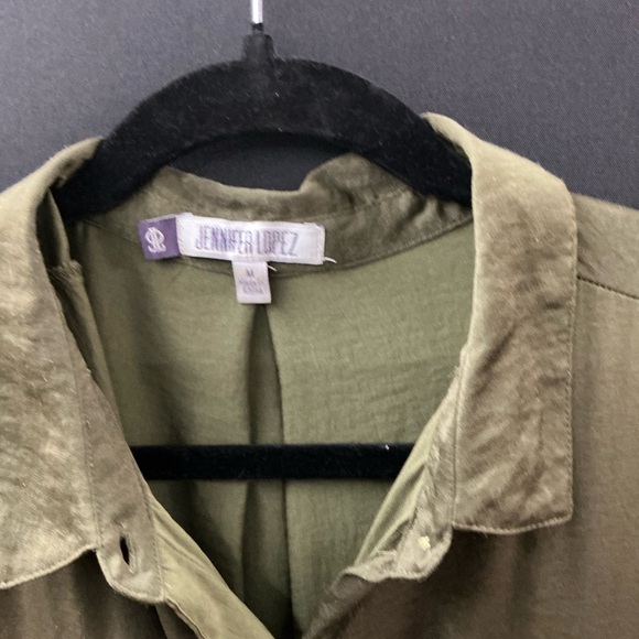 Jennifer Lopez Utility-Style Olive Green Romper (Size M) - Picture 2 of 6